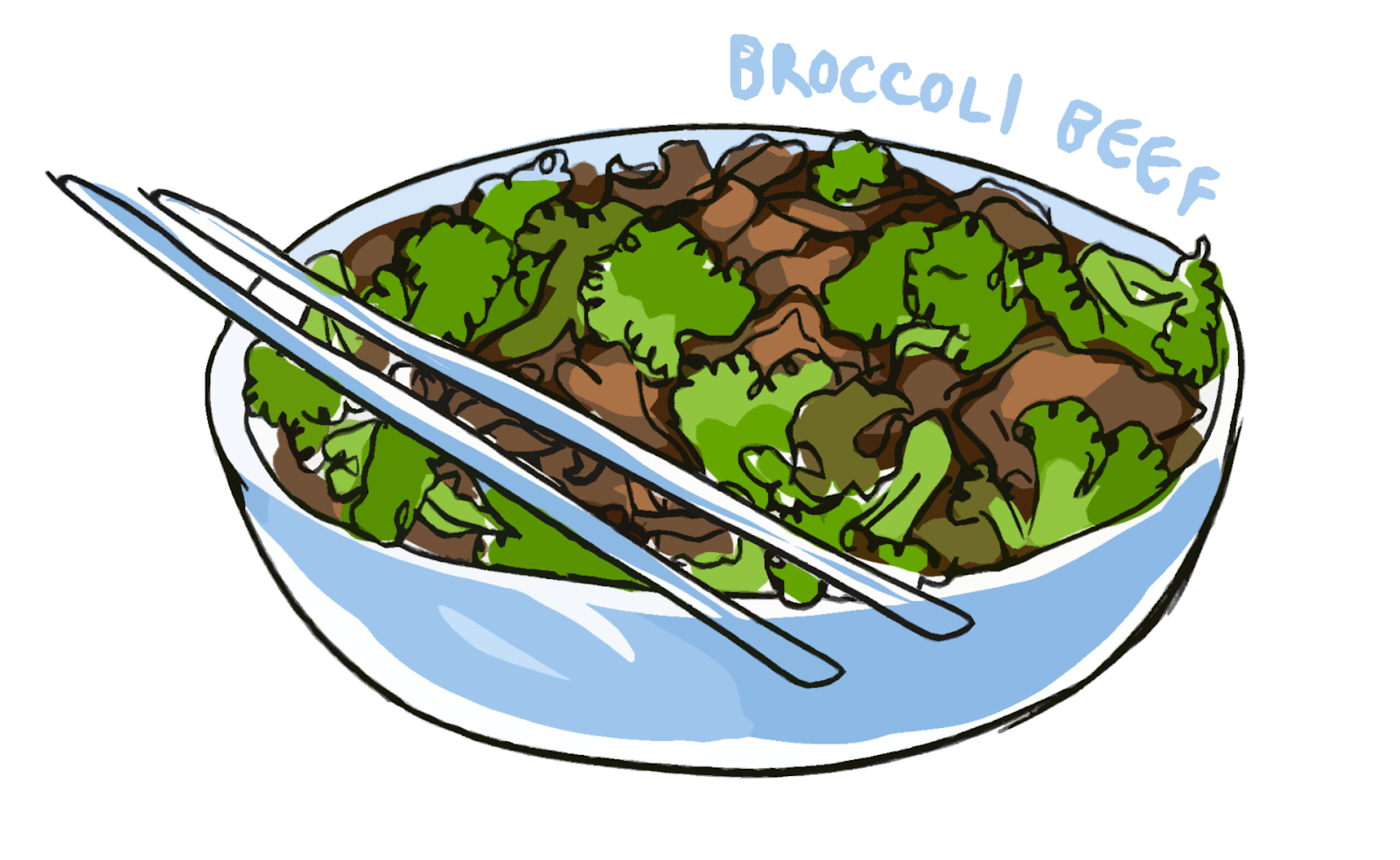 illustration of broccoli beef